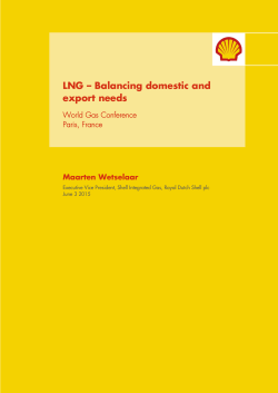 LNG â Balancing domestic and export needs