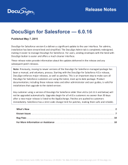 DocuSign for Salesforce v6 Release Notes