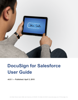 DocuSign for Salesforce User Guide v6.0.1