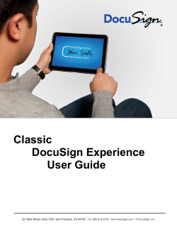 Classic DocuSign Experience User Guide