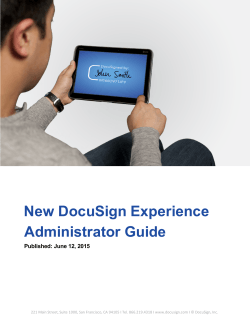 New DocuSign Experience Administrator Guide