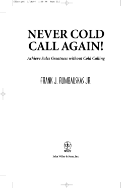 NEVER COLD CALL AGAIN!