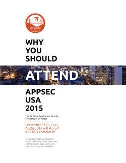 ATTEND - AppSecUSA