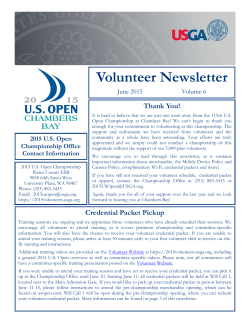 June 2015 - US Open Volunteers