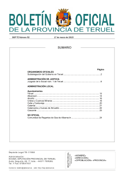 17 MARZO - DiputaciÃ³n Provincial de Teruel