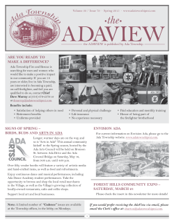 Spring 2015 Adaview Newsletter