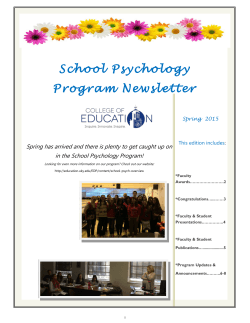 Spring 2015 - College of Education
