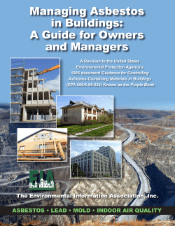 Managing Asbestos in Buildings: A Guide for Owners and Managers