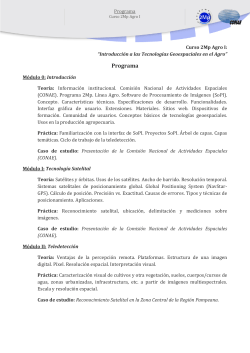 Programa 2Mp - ComisiÃ³n Nacional de Actividades Espaciales