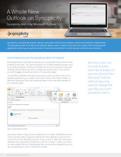 A Whole New Outlook on Syncplicity.