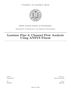 Laminar Pipe & Channel Flow Analysis Using ANSYS Fluent