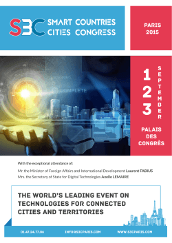 the world`s leading event on technologies for connected cities and