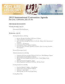 2015 International Convention Agenda