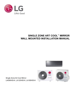 single zone art coolâ¢ mirror wall mounted - LG Duct-Free