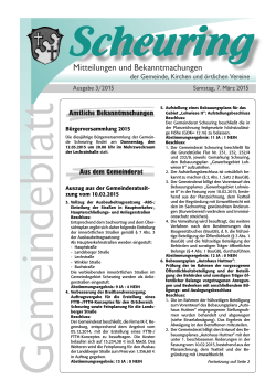 Gemeindeblatt MÃ¤rz 2015