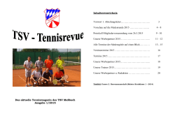 Revue 12015 pdf - Tennisabteilung TSV MaÃbach
