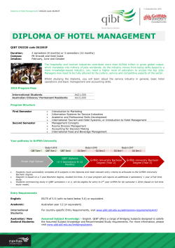 DIPLOMA OF HOTEL MANAGEMENT
