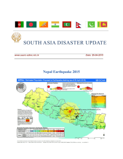 Nepal Earthquake - SAARC Disaster Management Centre