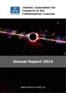 Annual Report 2014 - AARMS - Canadian Mathematical Society