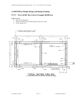 CVT1 - Two-Cell RC Box Culvert Example