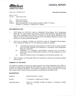 PDS 055-2015 Rezoning Application for the property located 34631