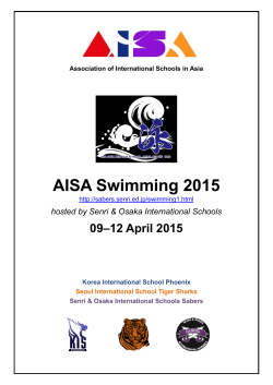 AISA Swimming 2015 - Senri & Osaka International Schools: Sabers