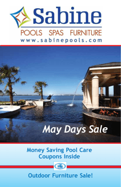 May Days Sale - Sabine Pools & Spas