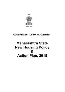 Maharashtra State New Housing Policy & Action Plan, 2015