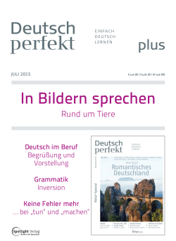 Deutsch perfekt plus Juni 2015 - AboShop des Spotlight Verlags