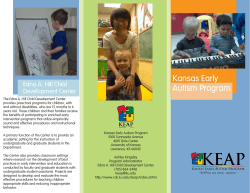 Kansas Early Autism Program - Department of Applied Behavioral