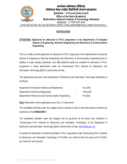 Important:Notification for application for Ph.D