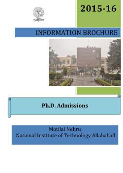 Ph.D. - Academics - Motilal Nehru National Institute of Technology
