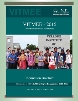 VITMEE-2015 Information brochure 1