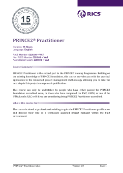 PRINCE2Â® Practitioner