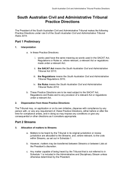 South Australian Civil and Administrative Tribunal Practice