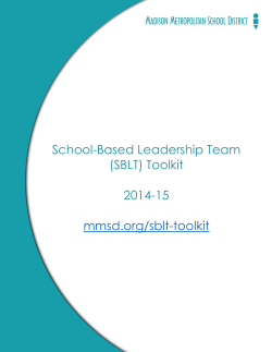2014-15 SBLT Toolkit - Research, Accountability, & Data Use
