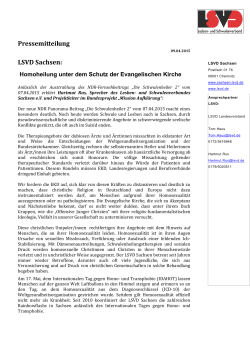 Pressemitteilung LSVD Sachsen: