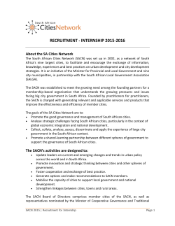 Info  - South African Cities Network