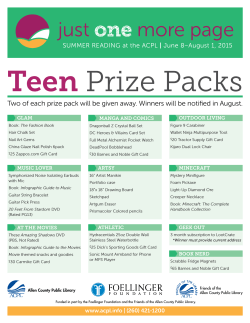Teen Prize Packs