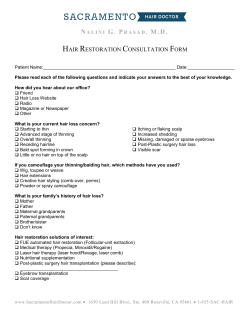 hair restoration consultation form