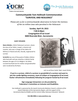Communitywide Yom HaShoah Commemoration