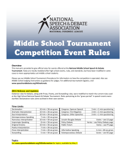 Competition Event Rules - National Speech & Debate Association