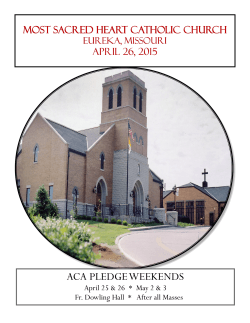 ACA PLEDGE WEEKENDS - Most Sacred Heart Church