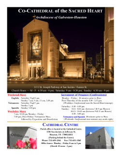 March 29, 2015 - Co-Cathedral of the Sacred Heart