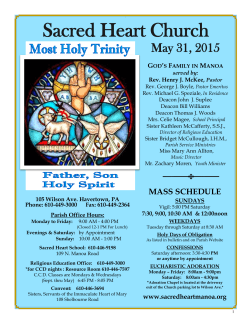 mass schedule - Sacred Heart Church