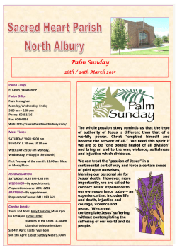 Palm Sunday - Sacred Heart North Albury