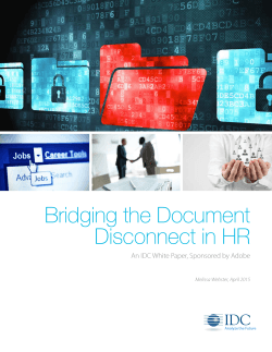 Read IDC report: Bridging the Document Disconnect in HR