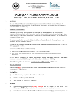 2015 Athletics Carnival Rules