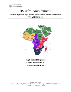 HS Afro-Arab Summit - TJHSST Activities