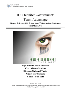 JCC Jennifer Government: Team Advantage